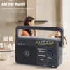 Radio AM FM Radio Transistor Short Wave Radio Powered by 3V Two Battery or Home, Large Knob, Suitable for Indoor and Outdoor Use 1