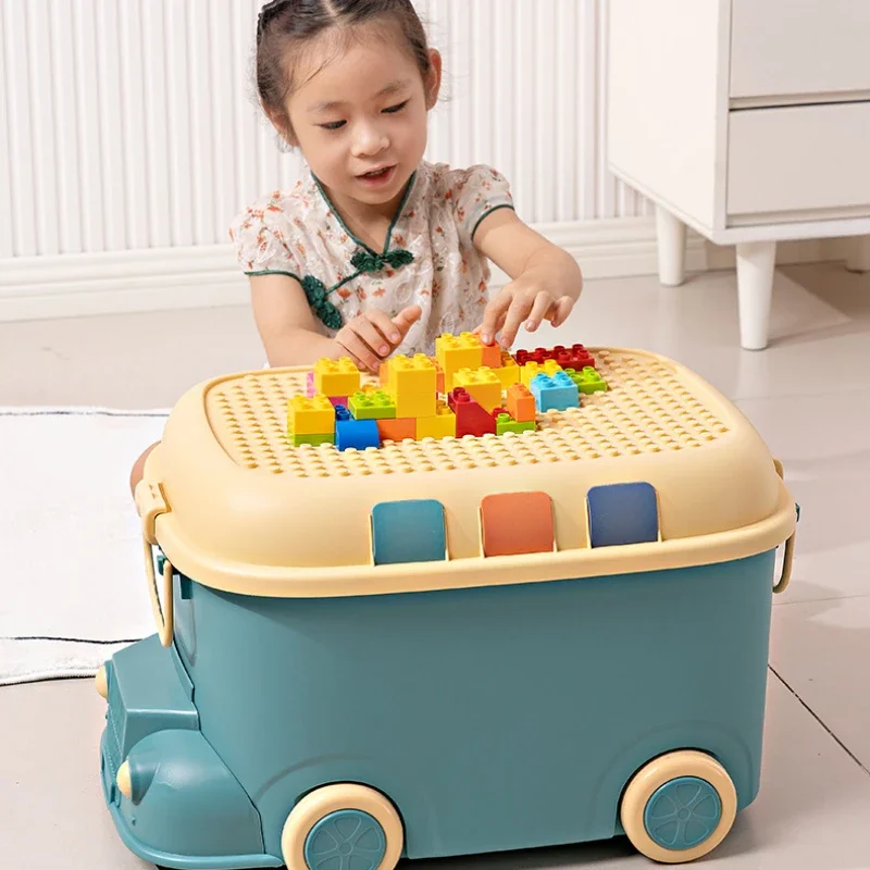 Children's Toys Storage Box, Home Thickening Organizer, Cute Funny Little Train Storage Box, Baby Clothes Snacks Box