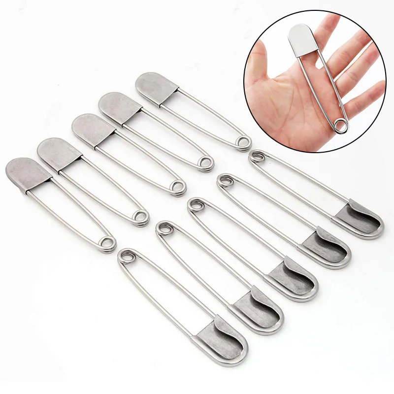 5 PCS Stainless Steel Safety Pins Large, Large Safety Pins, 5 inch Safety  Pins, Silver Huge Strong XL Safety Pins, Extra Large - AliExpress