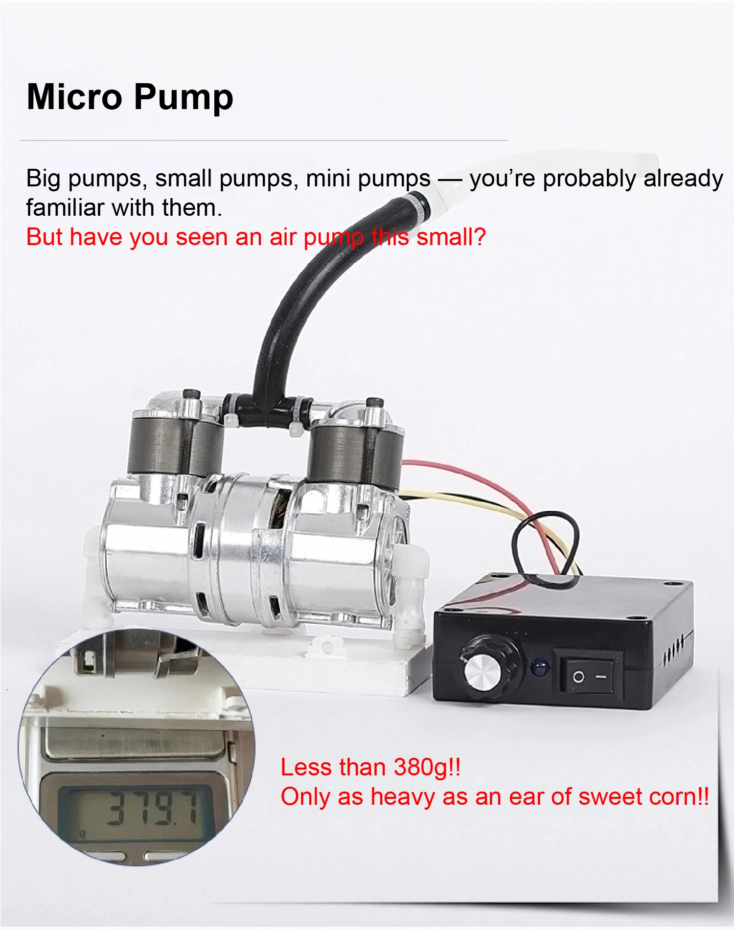 DET60 DC12V Mini Air Compressor 10Lmin Brushless Diaphragm Vacuum Pump for Filtr