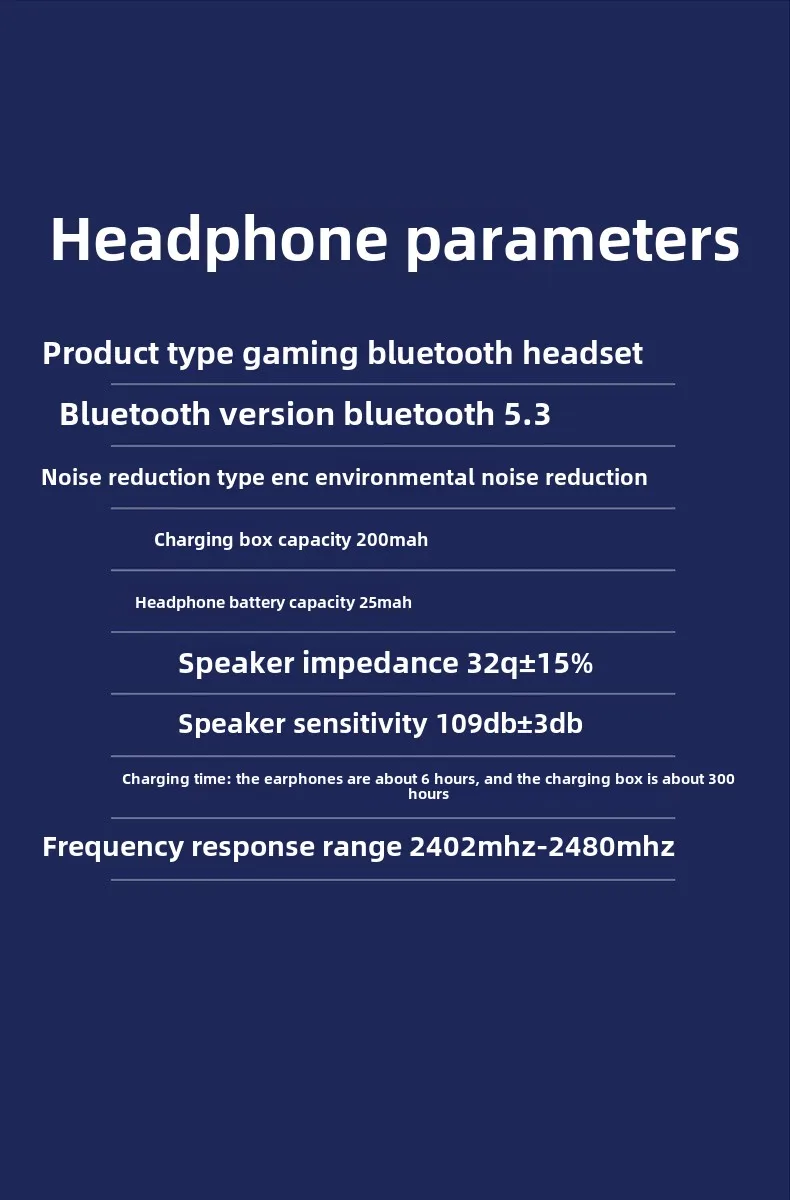Cool mecha wind in-ear super long battery life game e-sports high sound quality