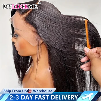 13x6 13x4 Bone Straight Human Hair Lace Frontal Wig 4x4 5x5 Glueless Lace Closure Wigs For Women Pre Plucked Cheap Hair 1