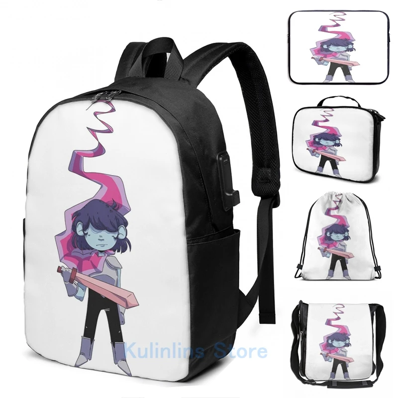 

Забавная графическая печать DELTARUNE kris! Рюкзак с USB-зарядкой для мужчин и женщин, школьные ранцы, дорожная сумка для ноутбука