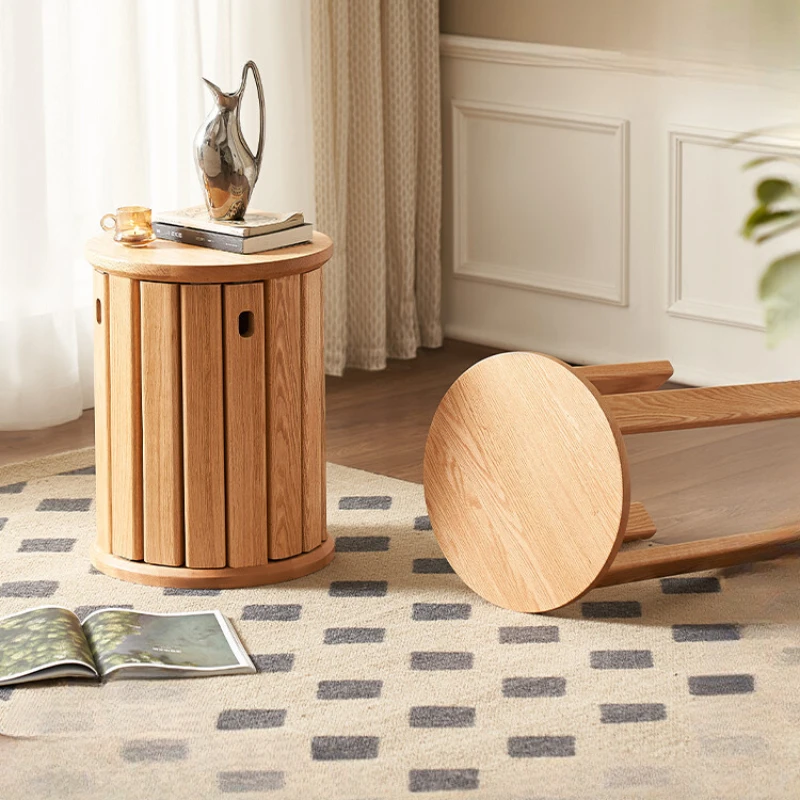 Zc Sgabello In Legno Massello Sedia Da Pranzo Impilabile Sgabello Rotondo Jenga Per Uso Domestico