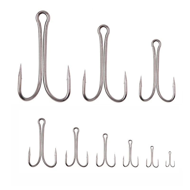 10/50/100PCS Long Shank Double Hook Barbed Weedless Fishing Hook Fly Tying for Jig Bass Fish Fishing Tackle For Soft Lures