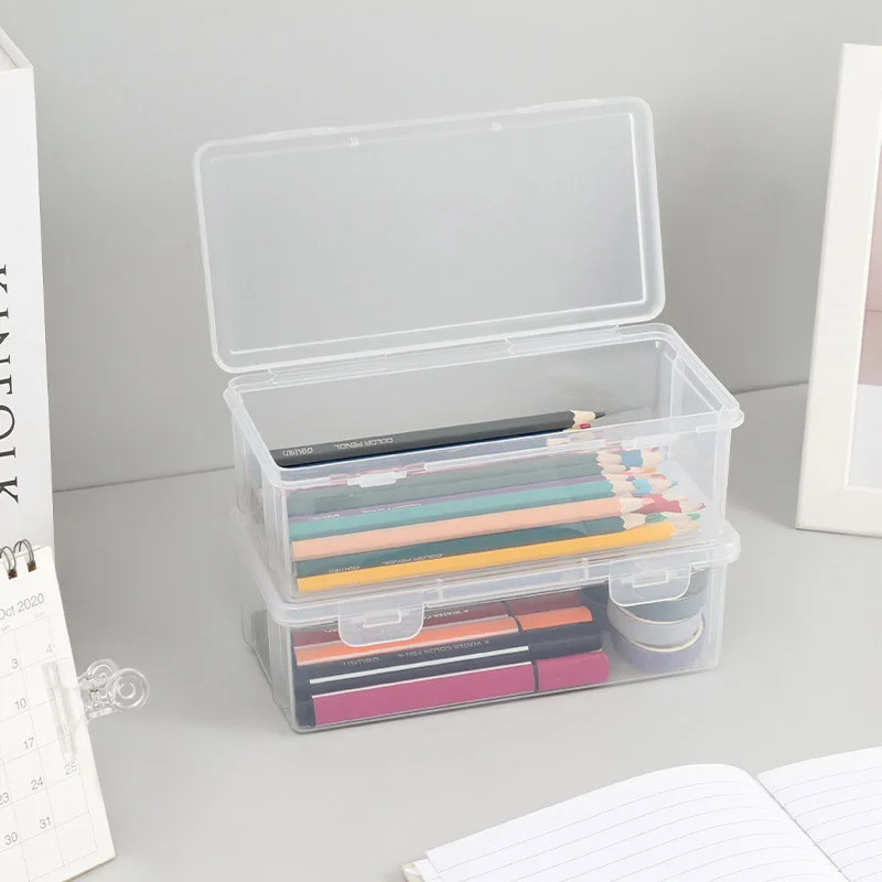 Description Picture 4 of item1PC Transparent Pencil Case Sketch Plastic Pencil Case Storage Case Art Student Pencil Case Large Capacity Toolbox