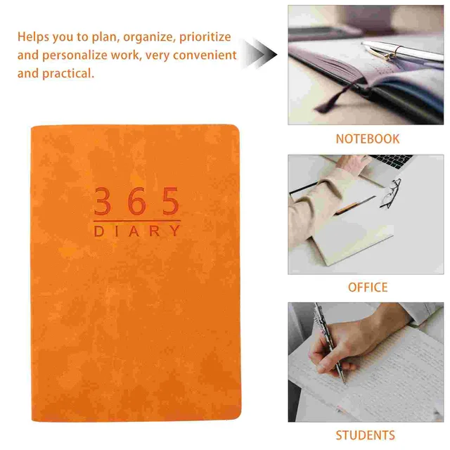 2024 어젠다 북 플래너, 내마모성 노트북 메모장, 영어 종이 일정