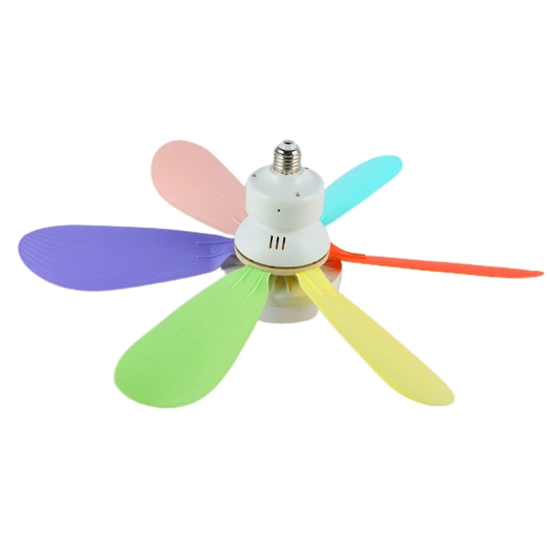 E27 Ceiling Fan with LED Light 30W AC86-265V 110V 220V Fan Light for Indoor Office Market White Lights Chandelier Fan image_1