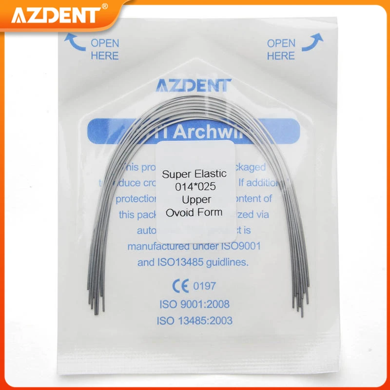 10PCS/Pack AZDENT Dental Orthodontic NITI Rectangular Arch Wires Super