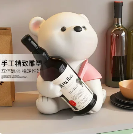 

Bear Red Wine Rack Decoration Animal Wine Cabinet Home Decoration Dinner Side Cabinet Decoration Statue