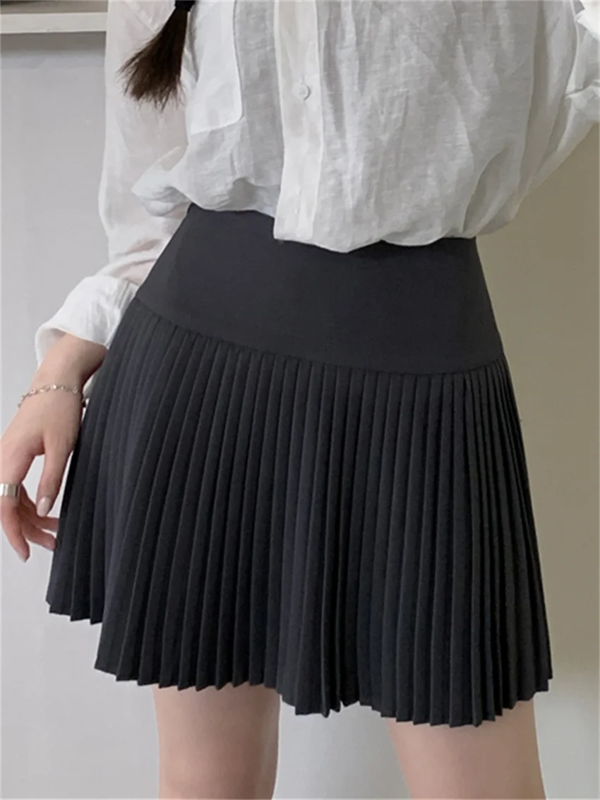 

Мини-юбка Alien Kitty Женская трапециевидная, Офисная Повседневная универсальная пикантная мини-юбка с завышенной талией, в стиле преппи, на лето