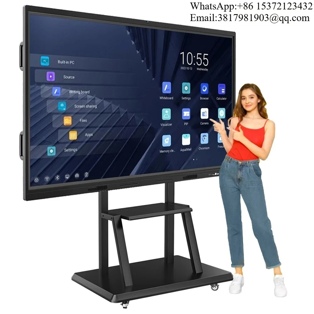 55 65 75 86 100 Inch OEM ODM 4K LCD Display Interactive Flat Panel ...