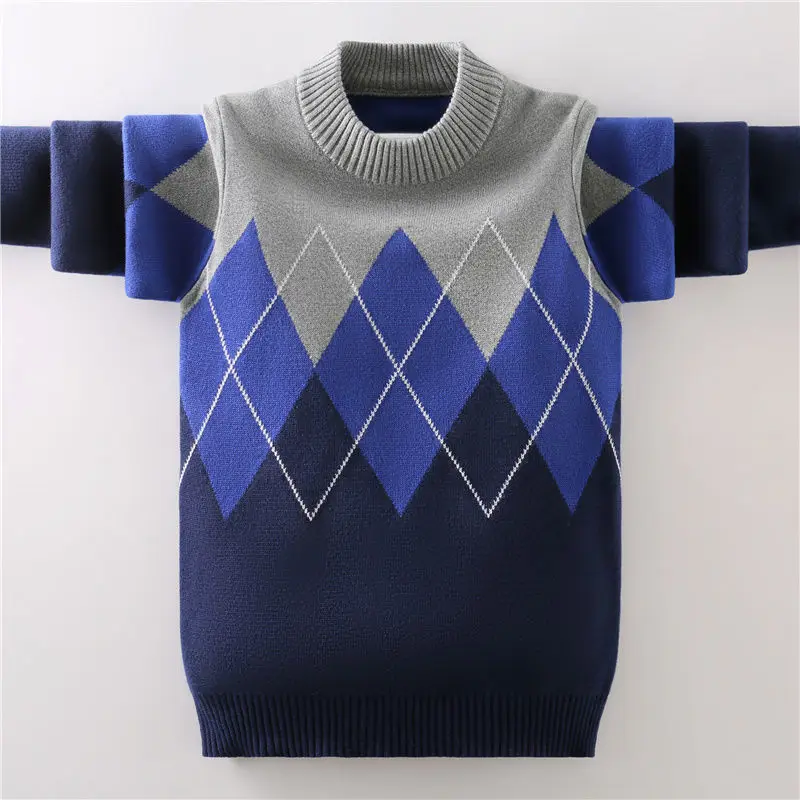Children's Sweater Autumn Winter Pullover Boys Knitted Warm Sweaters Fashion Kids Tops 6 8 10 12 Years Teenage Boys Clothes