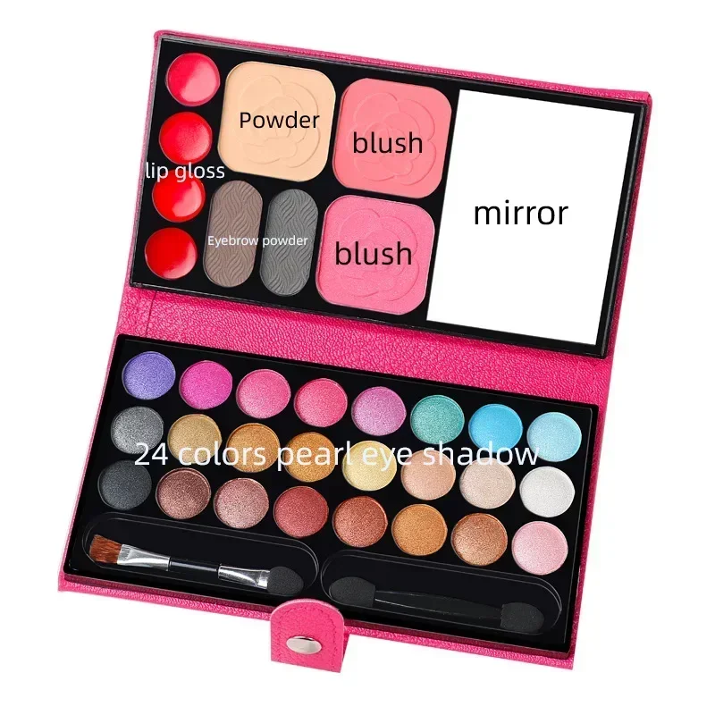 33 Colors Makeup Set Eye Shadow Powder Blush Lipstick Lasting Cosmetics Makeup with Mirror For Beginner Travel Portable Palette 2