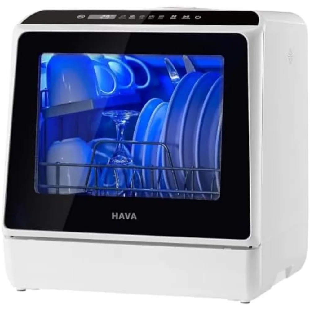 Countertop Dishwasher, 6 Programs Portable Dishwashers with 5L Built-in Water Tank, No Hookup Needed, Baby Care 4