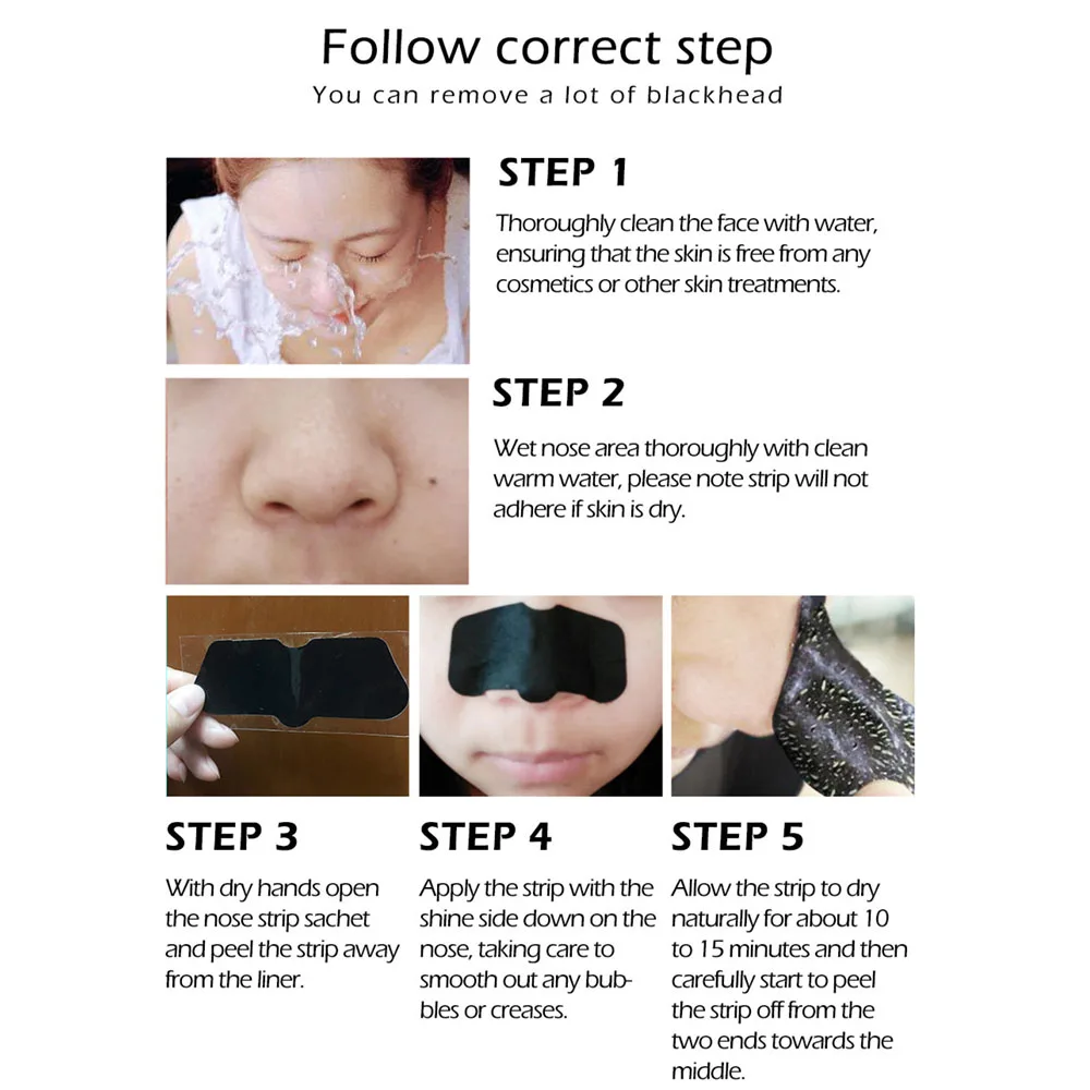 LANBENA 1Pcs Deep Cleansing Nose Strips Blackhead Remover Strips Purify Skin Nose Peel Off Mask