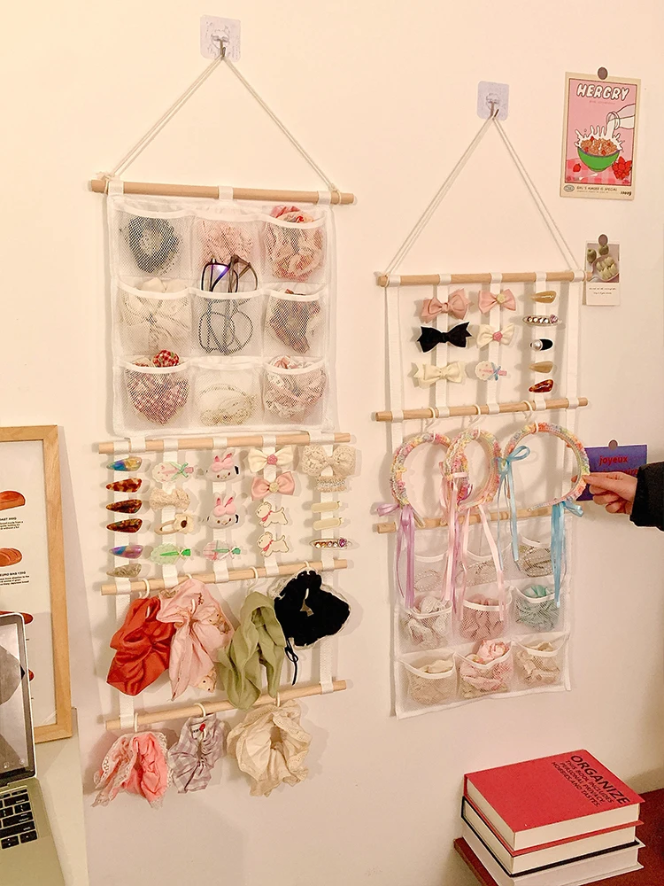 Large Capaci Hair Accories Wall Hanging Storage Organizer Women's Hand Jewelry Hair Clips Hair Ba Hair Ties Ra