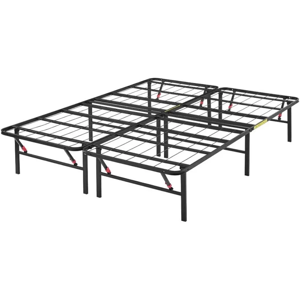 

Basics Foldable Metal Platform Bed Frame with Tool Free Setup,14 Inches High, Sturdy Steel Frame, No Box Spring Needed, Full