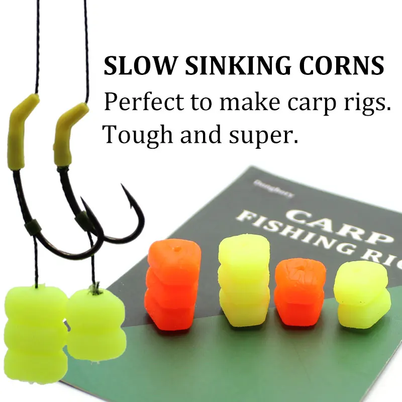 1 Box Carp Fishing Bait Yellow/Yed Double Corn Pop Up Boilies Helicopter  Hair Ronnie Rigs For Carp Fishing Accessories Equipment