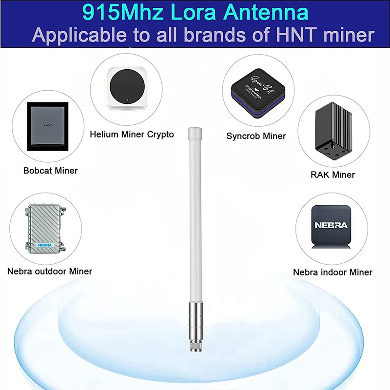 10 DBi Long-Range LoRa Gateway 915 MHz Antenna For Helium RAK Hotspot HNT Miner 