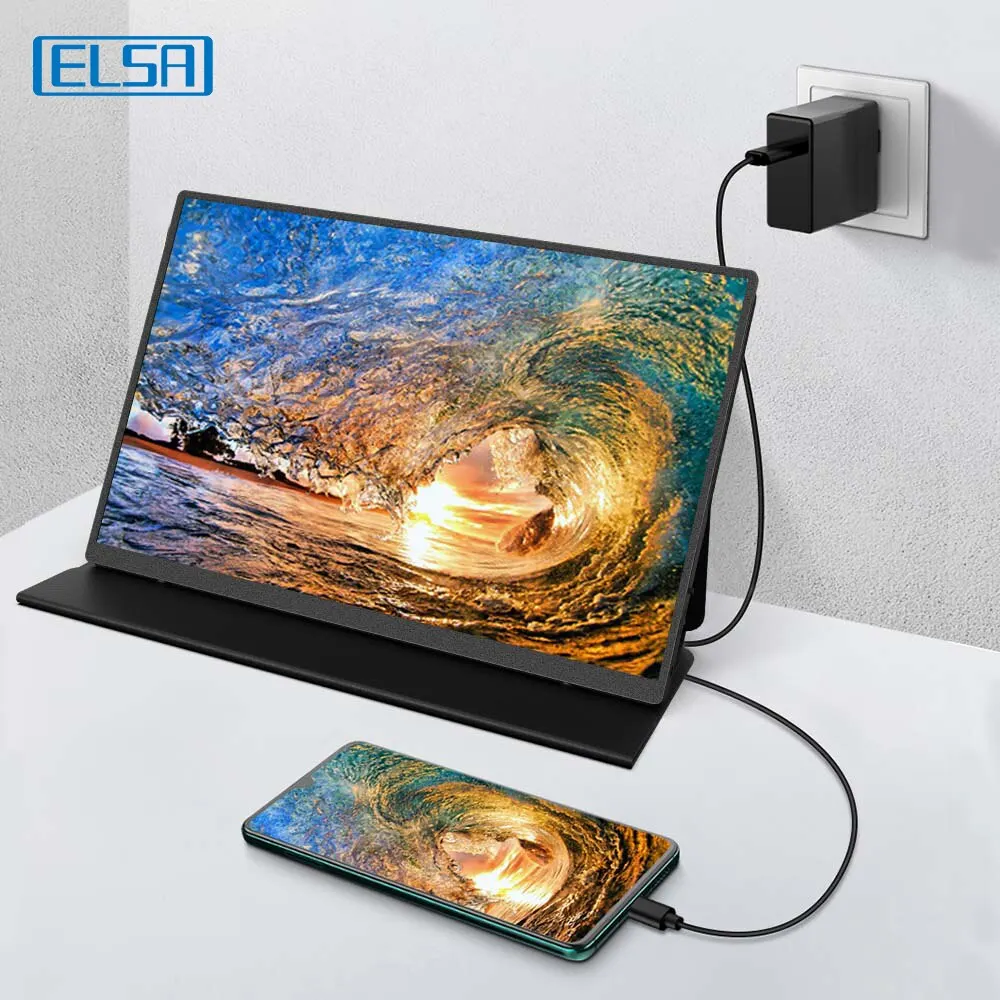 ELSA ޴ , PC Ʈ Xbox PS4 PS5 ġ, 60HZ ÷, CŸ ̴ HDMI ũ, 14 ġ, FHD 1920X1200