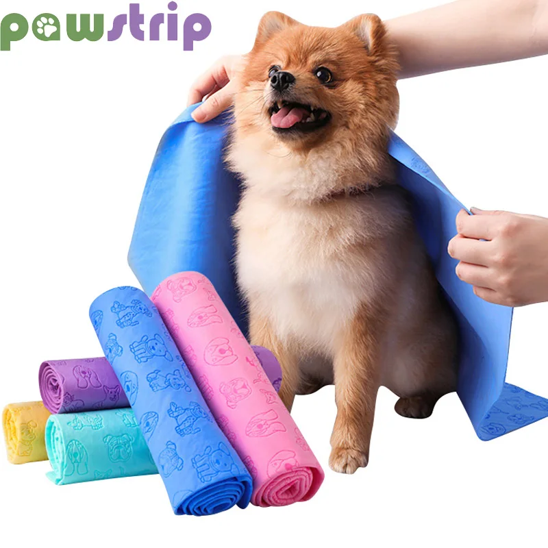 

Super Absorbent Pet Towel Soft Quick Drying Pet Dog Bath Towel Random Color Cats Dogs Grooming Cleaning Towel Pet Supplies