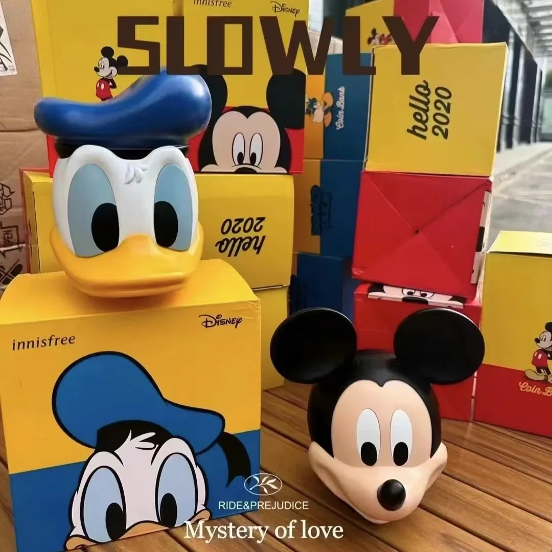 

Cartoon Mickey Mouse Child PVC Saving Pot Action Figure Mickey Donald Duck Model Doll Coin Piggy Bank Anime Ornaments Change Jar