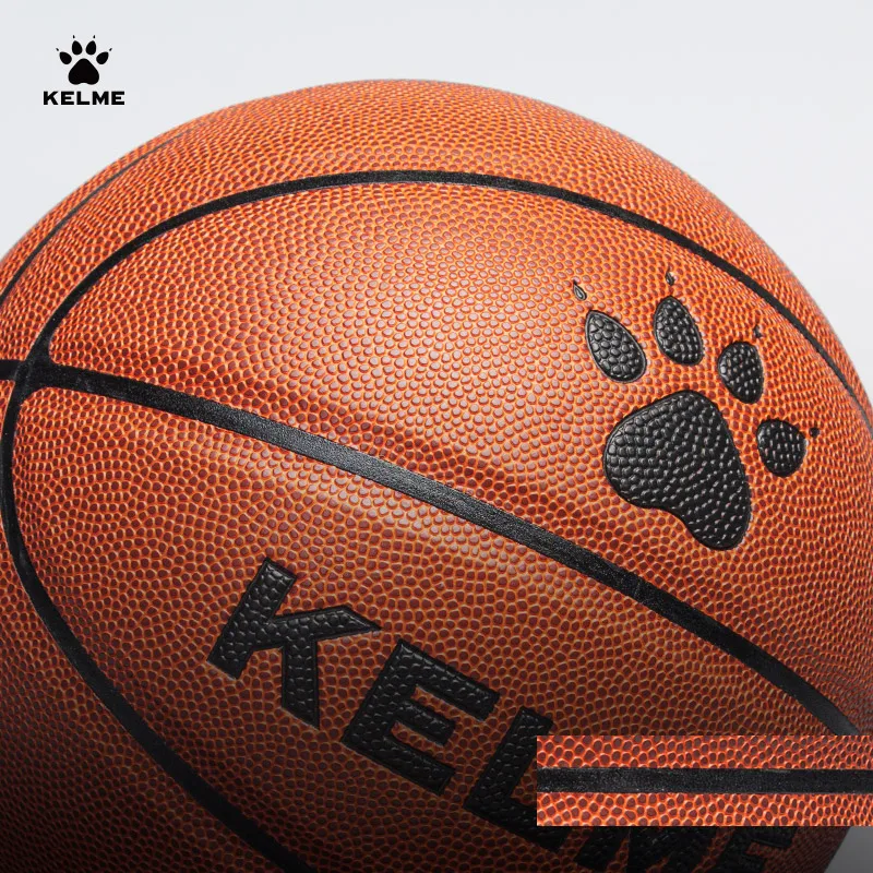 KELME Man Basketball PU Materia Team Sports Match Training Basketball Indoor and Outdoor Wear-resistant High Quality Ball size 7
