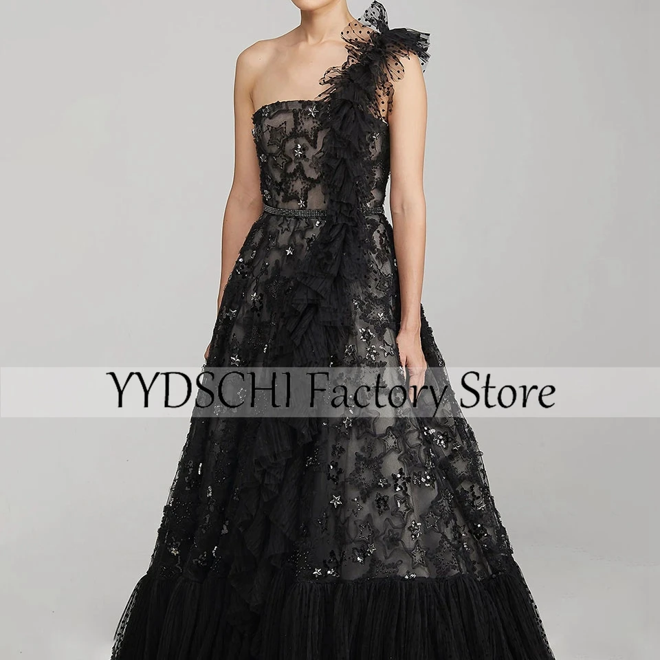 

Luxury Evening Dresses One-Shoulder Pleat 2023 Fashion Party Prom Dresses Backless Sexy 2024 Formal For Women vestidos de noche