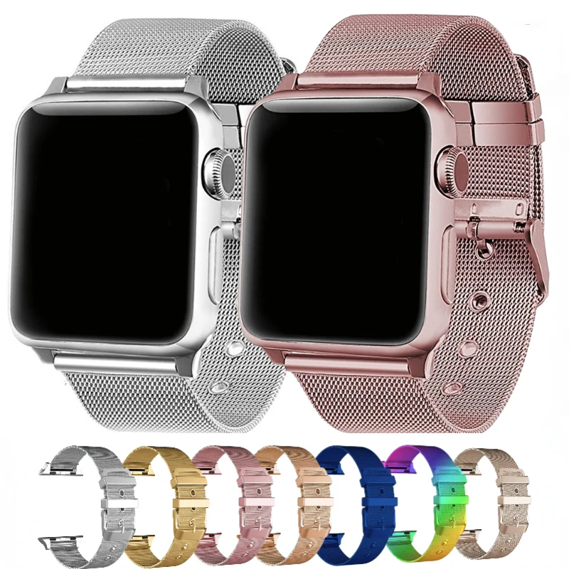 

Milanese Metal Strap for Apple Watch Ultra 8 7 49mm 45mm 41mm Smart Watch Wristband for iWatch 6 5 4 3 SE 44mm 40mm 42mm 38mm