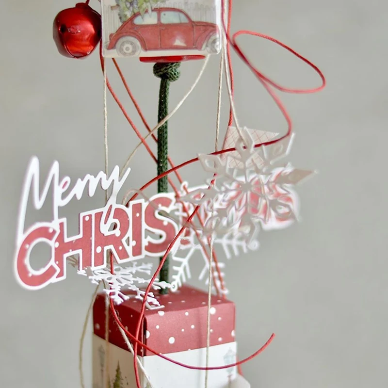 2025 Neue englische Weihnachtsgruß-Phrasen-Metall-Stanzformen für Scrapbooking, Papierbasteln, Messerformen, Stanzschablonen – Detail 11