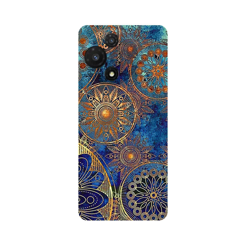 Stylish Soft Silicone Wolf Marble Flowers Phone Case Cover