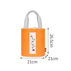 Enhanced Insulated Aluminum Foil Lunch Bento Bag (Thermal bag lunch box 1 (large orange))