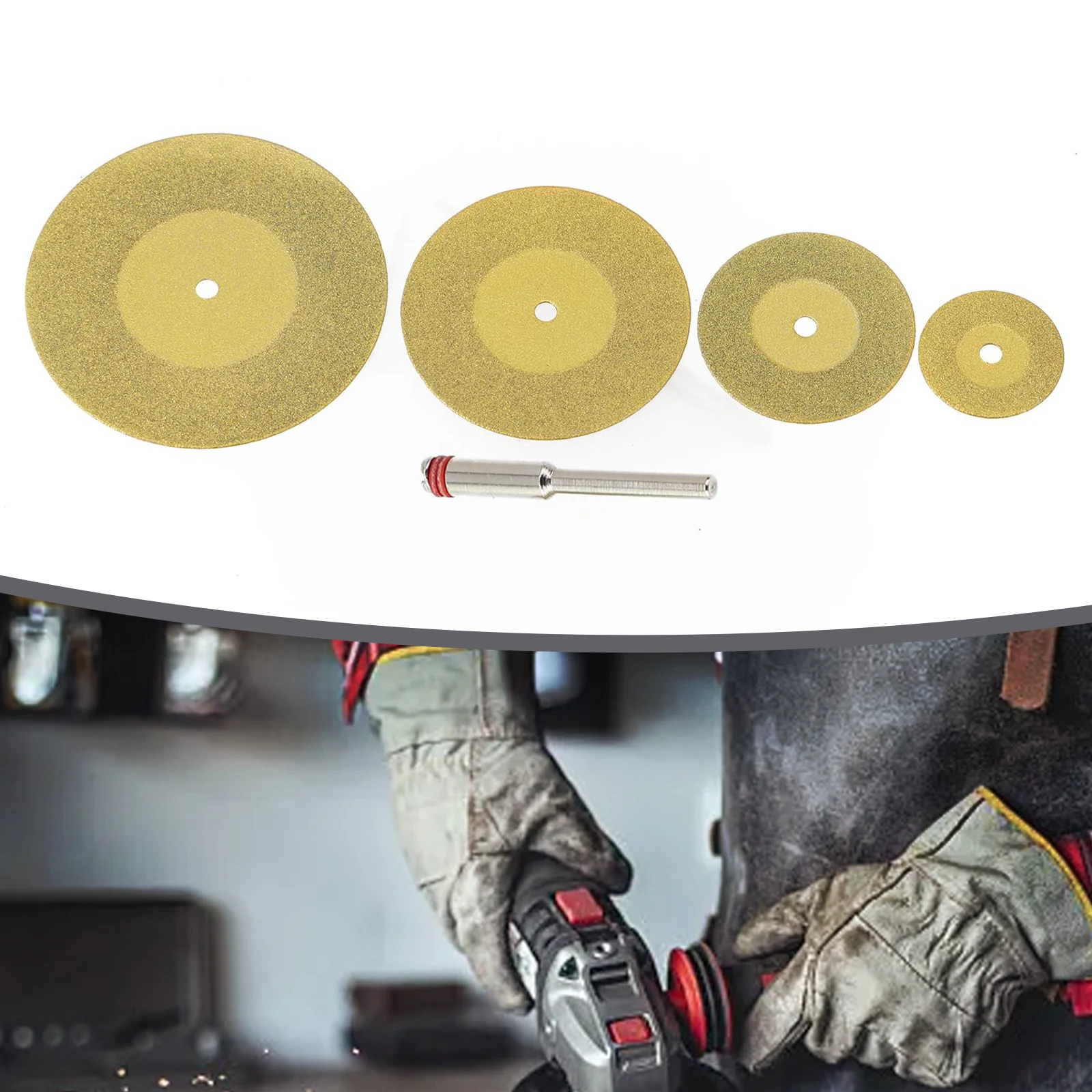 

5Pcs 20/30/40/50mm Diamond Cutting Disc For Rotary Tools TiN Coated Circular Saw Blade For Cutting Gemstone Glass Ceramic