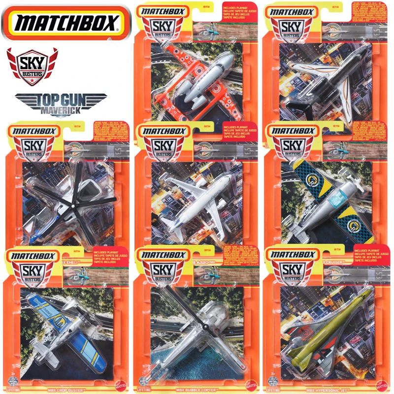 

Оригинальный Matchobox Sky Buster Cruiser, Урожайный пыльник, аэробус, пузырьковый вертолет, гипергладкая двойная стрела, вертолет, игрушки для мальчиков, модель самолета