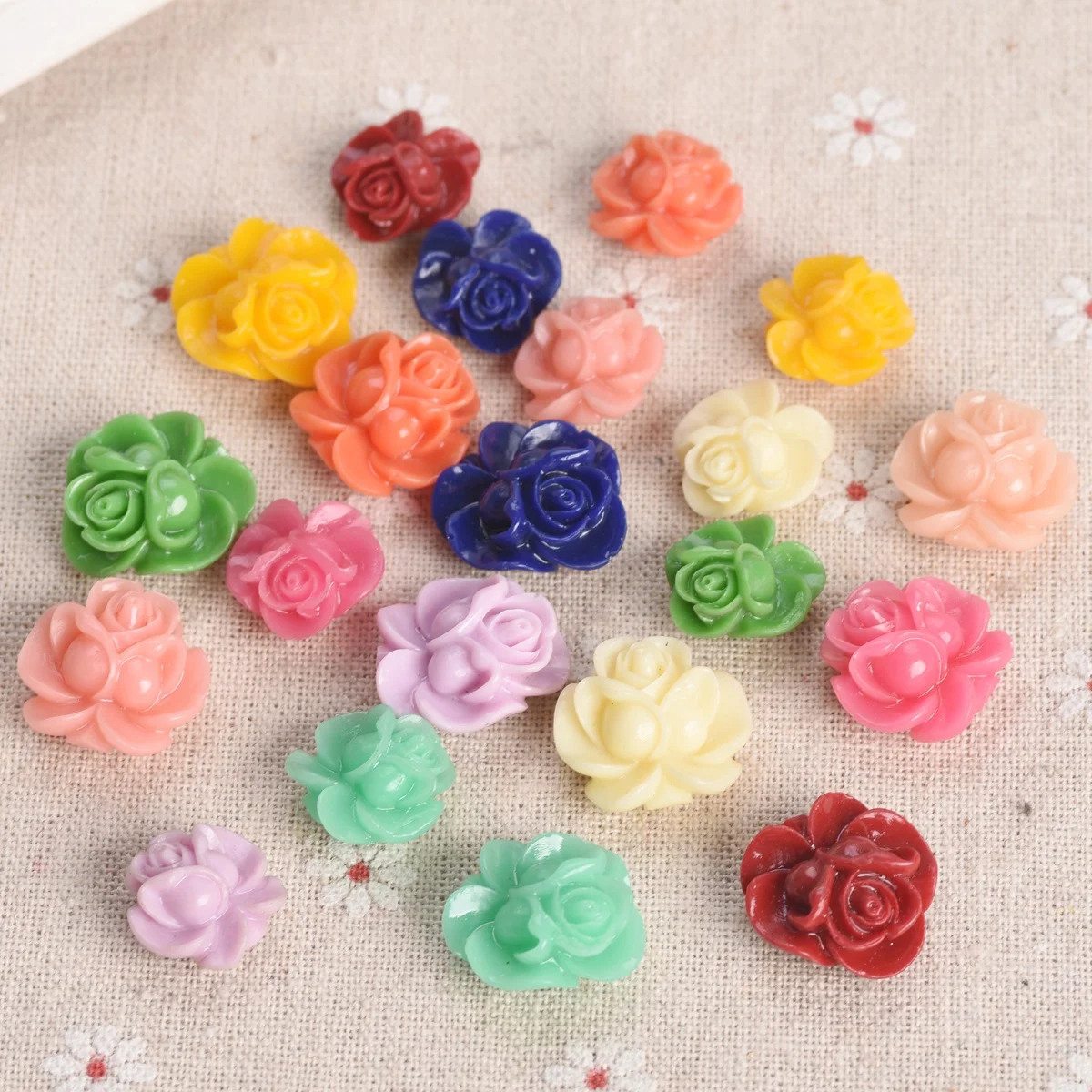 10pcs Mixed Rose Flower Shape 15mm 19mm Resin Artificial Coral Loose Beads For Jewelry Making DIY Crafts Findings 10pcs 15mm random mixed flower shape handmade polymer clay loose beads for jewelry making diy bracelet