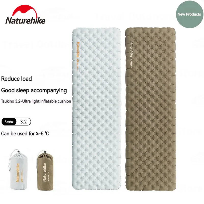 Naturehike R3.2 Camping Air Mat Sleeping Mat 8cm Thickness Warm Outdoor Hiking Sleep Pad Ultralight Inflatable Tourist Mattress inflatable air bed camping mattress inflatable camping mattress