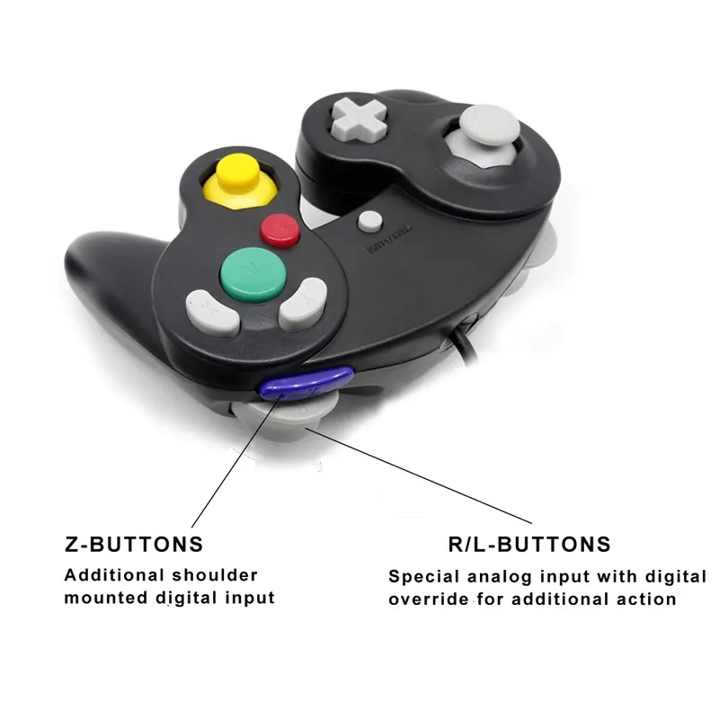 For Gamecube Controller USB Wired Handheld Joystick Compatible Nintend For NGC GC Controle For MAC Computer PC Gamepad