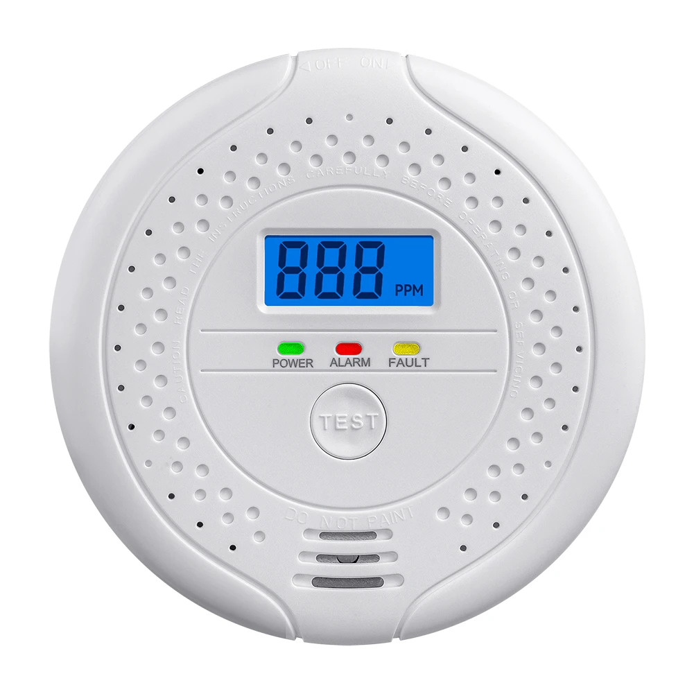 Digital Carbon Monoxide Detector Audible and Visual Alarm Battery Powered CO Alarm Warning Alarm Sensor for Home Warehouse