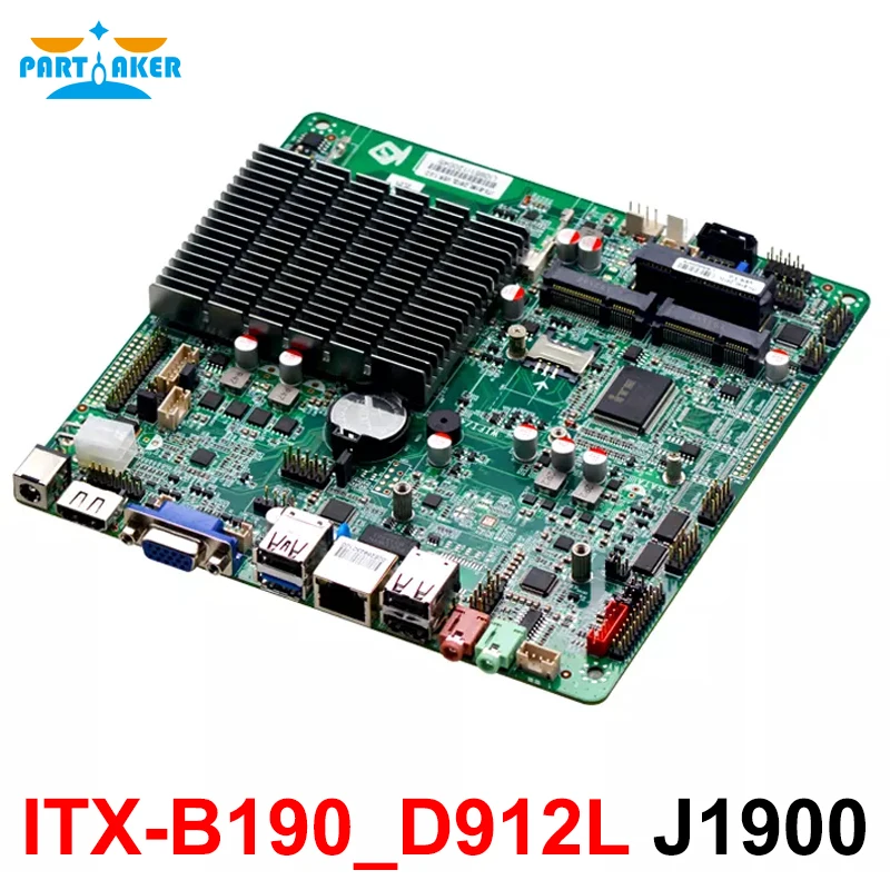 Thin Itx Mainboard Intel X86 J1900 Quad Core Mini Fanless Itx Scheda Madre Computer A Scheda Singola Linux Per Uso Industriale