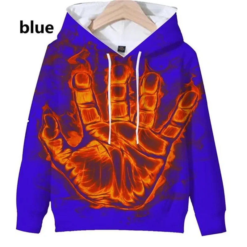 thumbnail image 1 of Sudadera con capucha con estampado de mano de llama pop para hombres y niños, ropa de calle moderna, jerséis, chaquetas deportivas unisex, ropa con capucha de invierno, 1 of 5
