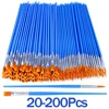 20-200Pcs Painting Brushes Set Art Round Flat Nylon Hair Paint Brush for Oil Acrylic Watercolor Kids/Artists/Beginners/Students 1