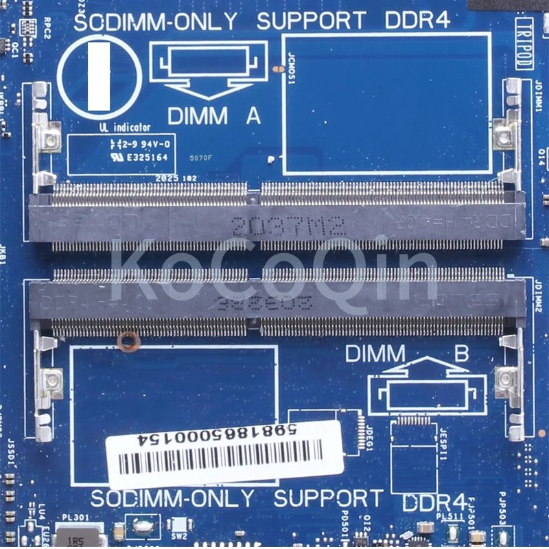 DELL LATITUDE 5590 Laptop Motherboard Intel Core i5-8250U DP/N: LA