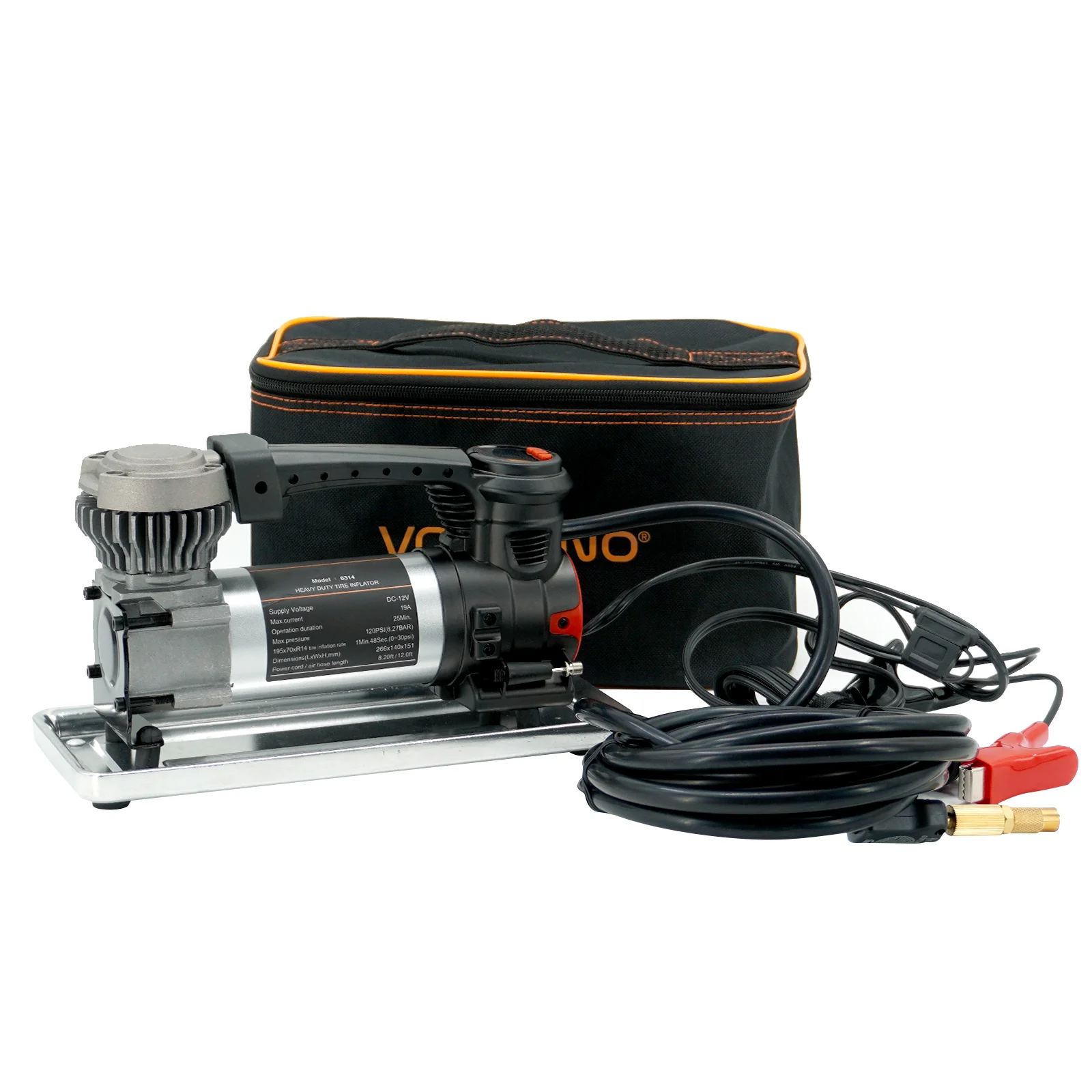 Compressore D'Aria Portatile Con Morsetti A Coccodrillo, Gonfiatore Per Pneumatici, 12V, 120 Psi, Per Pneumatici Fino A 33 Pollici-T350 (Produttore Vi