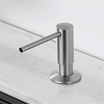 ห้องน้ําโลหะในตัวเครื่องจ่ายสบู่เหลวทองเหลืองอ่างล้างจานผงซักฟอกห้องครัวอุปกรณ์เสริม 100 ซม./500ML 2