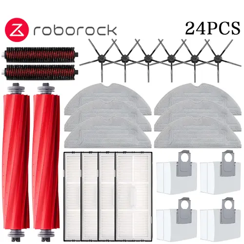 Main Side Brush Mop Hepa Filter Dust Bag Cleaning Rolling Brush Roborock S7 Maxv Ultra S7 Pro Ultra Robot Vacuum Accessories - Image 33
