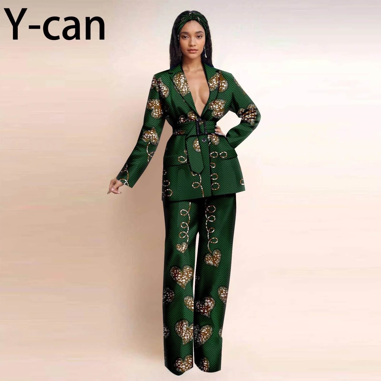 Dashiki Ankara Print African Women Set Traditional Long Sleeve