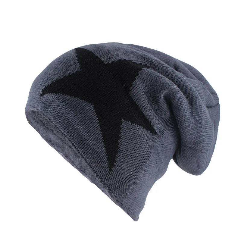 

Fashionable new style men's winter warm hat women's knitted wool hat women's skull hat outdoor leisure warm and windproof