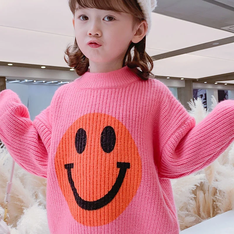 Ragazze Maglione Cappotto Di Lana Bambini Top Knitting 2023 Elegante Addensare Caldo Inverno Autunno Bambino Cottons Pullover Abbigliamento Per Bambin