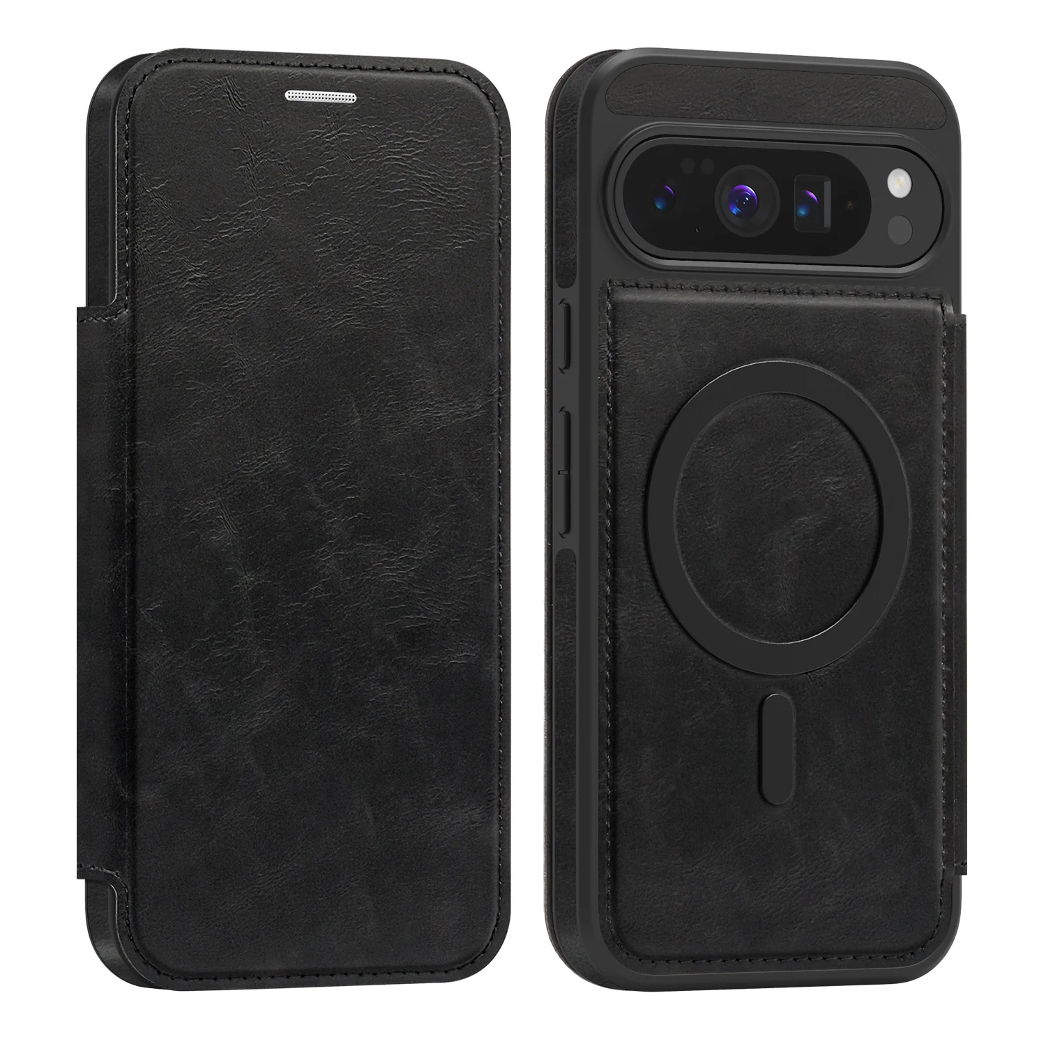 Luxury Magnetic Flip Leather Wallet Phone Case with Card Slot Holder